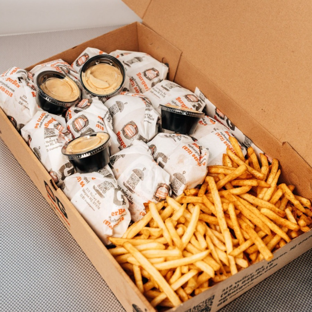 12 Single Burgers w/ French Fries
