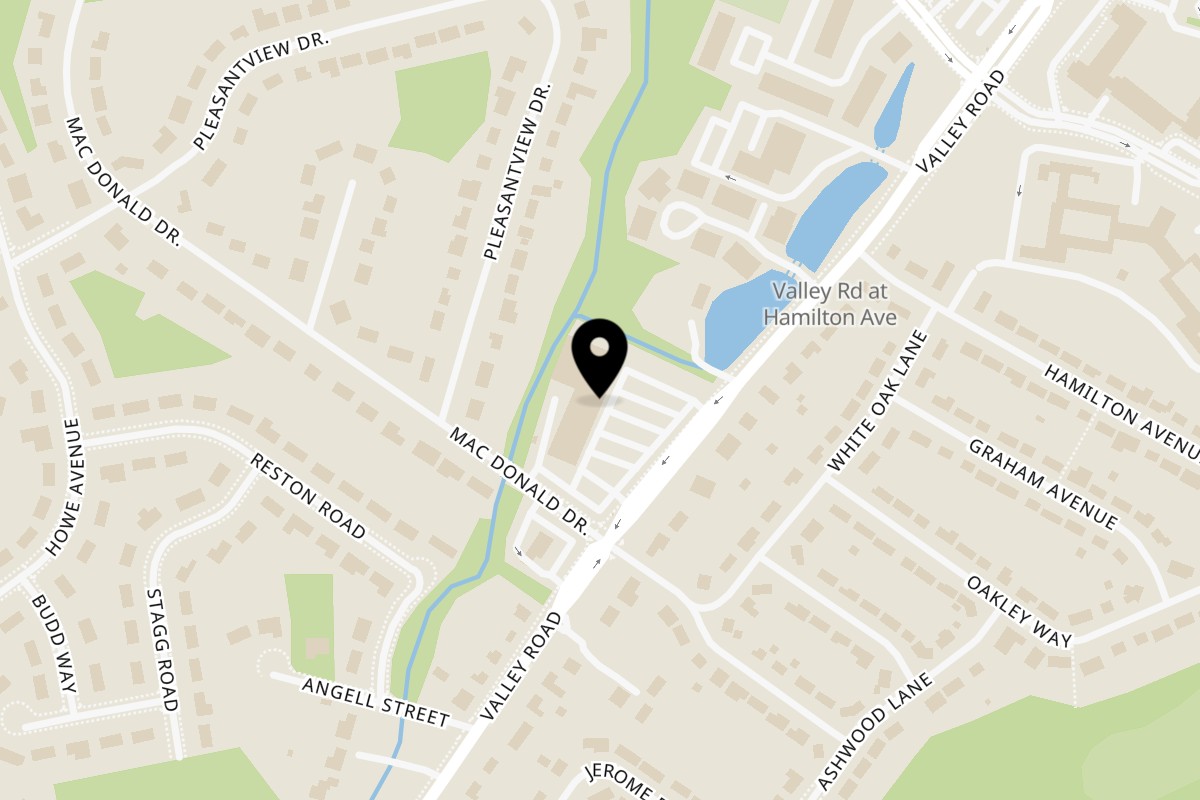 Map showing the location of OG BurgerBox on 319 Valley Rd in Wayne